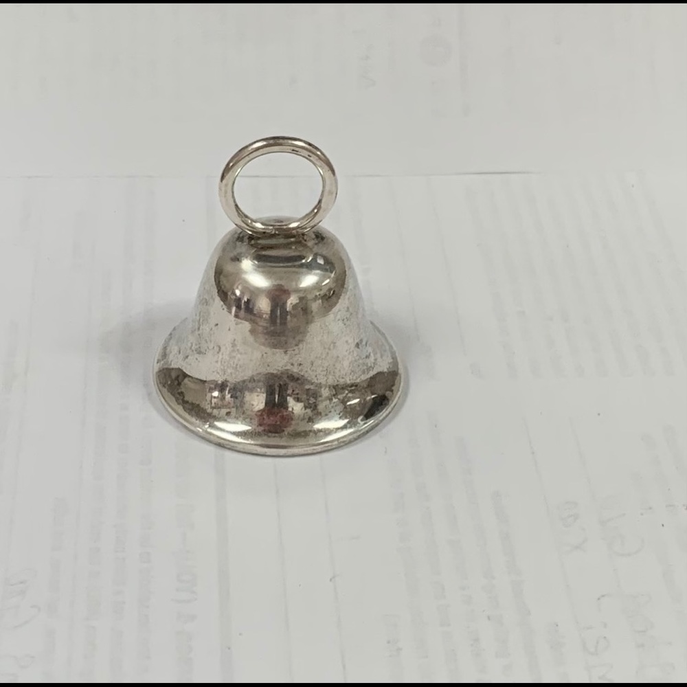 B & m signed sterling silver art craft dinner bell